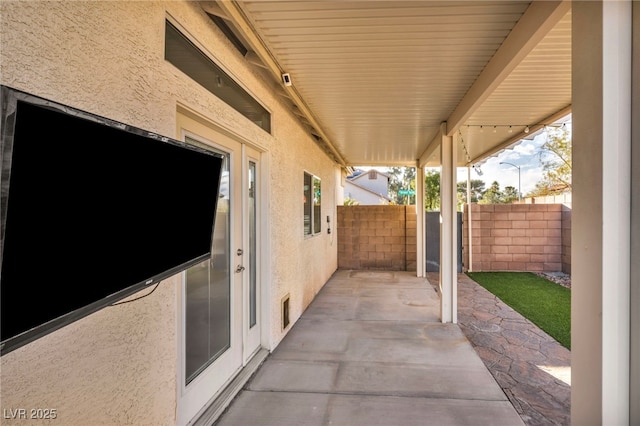 view of patio with fence