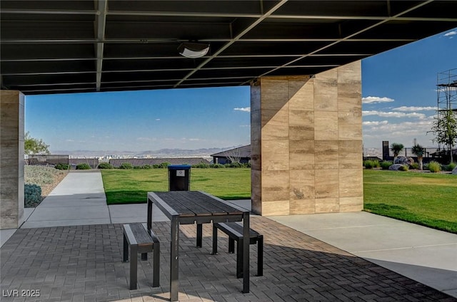 view of patio with outdoor dining area