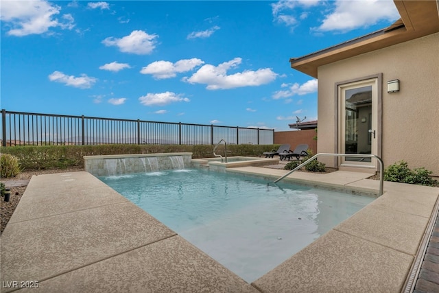 view of pool featuring a patio area, a fenced in pool, and a fenced backyard