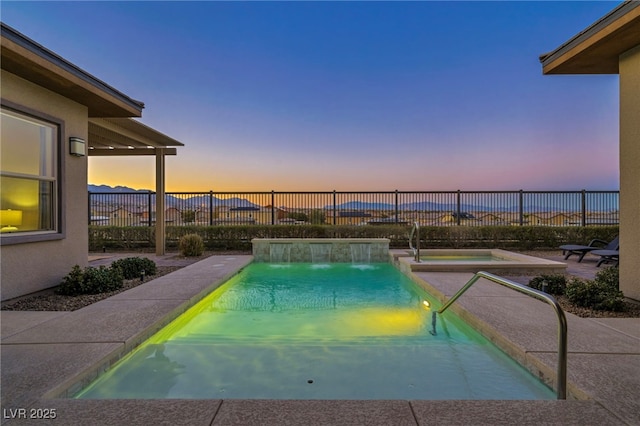 view of pool featuring a fenced in pool and a fenced backyard