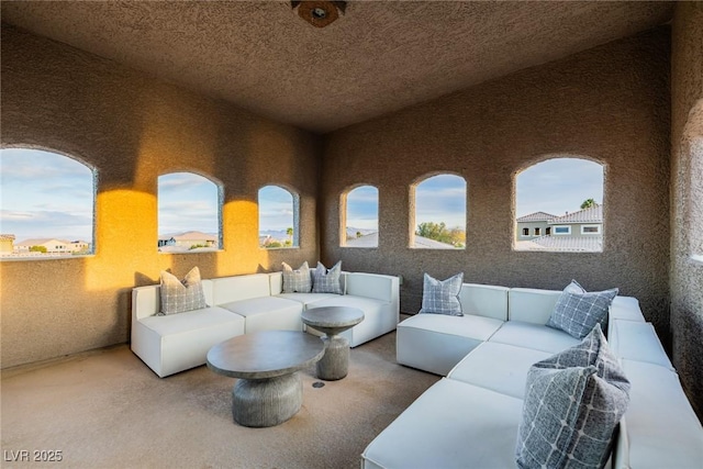 view of patio / terrace featuring outdoor lounge area and a balcony