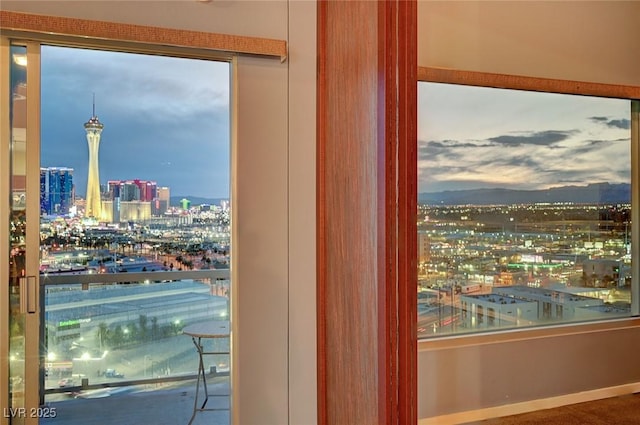 room details with a city view