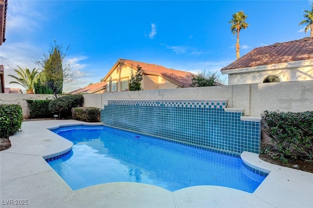 view of pool featuring a fenced in pool and a fenced backyard