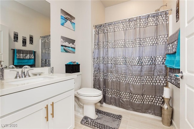 4560 E Cactus Canyon Dr, Pahrump, NV 89061 - bathroom with curtained shower, vanity, and toilet