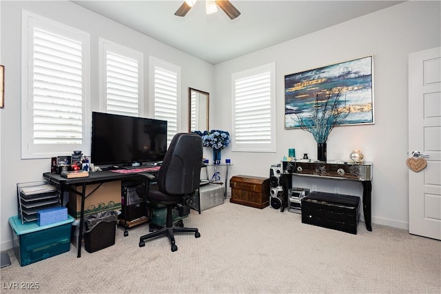 4560 E Cactus Canyon Dr, Pahrump, NV 89061 - carpeted office space with ceiling fan and baseboards