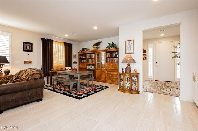 4560 E Cactus Canyon Dr, Pahrump, NV 89061 - living room with visible vents and recessed lighting