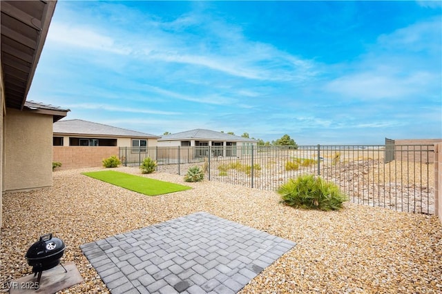 4560 E Cactus Canyon Dr, Pahrump, NV 89061 - view of yard with a fenced backyard and a patio