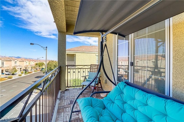 balcony with a residential view