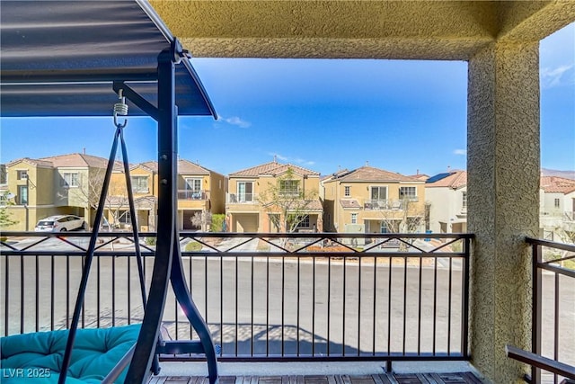 balcony with a residential view