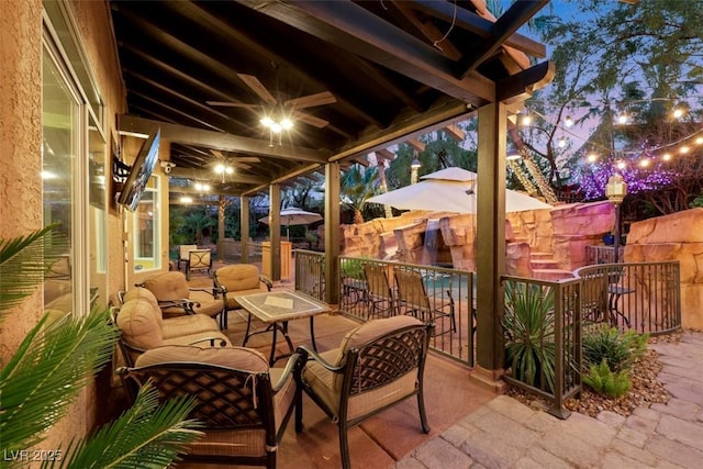 view of patio / terrace featuring outdoor lounge area