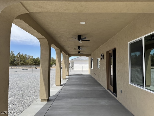 3080 S Prairie Ave, Pahrump, NV 89048 - view of patio featuring fence and ceiling fan