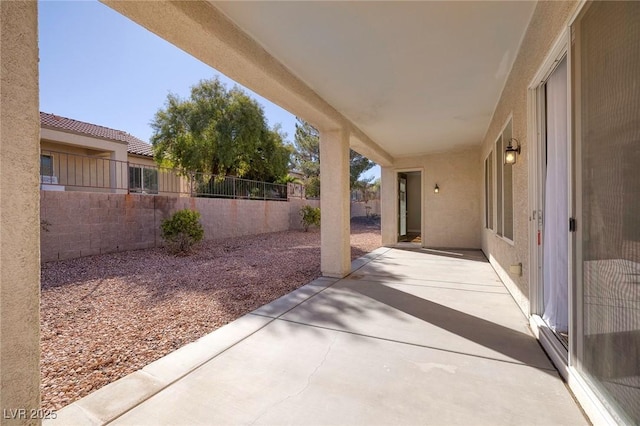 view of patio / terrace with a fenced backyard