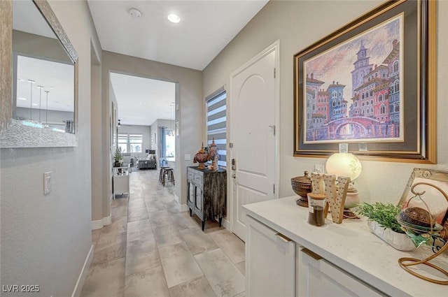 hallway with baseboards