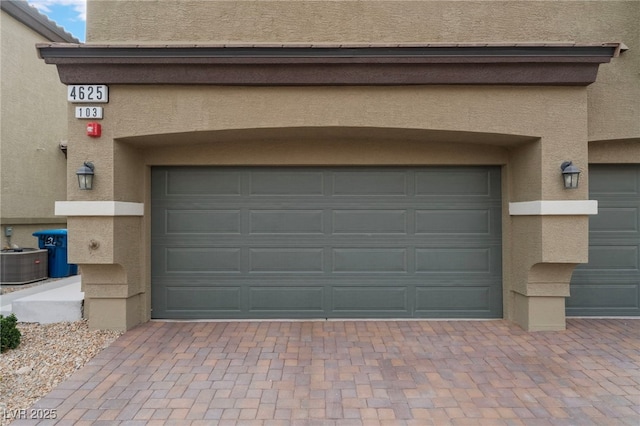 garage featuring central AC