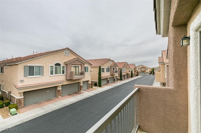 balcony with a residential view