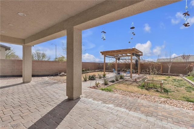 view of patio / terrace with a fenced backyard