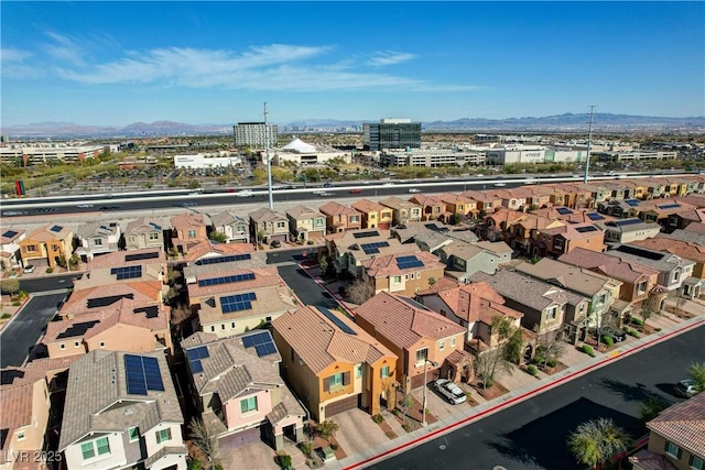 aerial view featuring a residential view