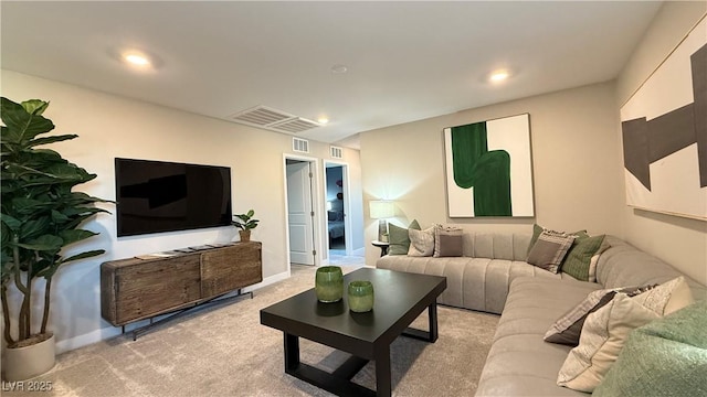 4181 Nopal Serrano Ave, Las Vegas, NV 89141 - living area with light colored carpet and recessed lighting