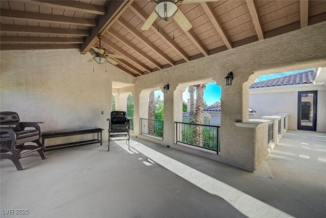 3863 Glasgow Green Dr, Las Vegas, NV 89141 - view of patio / terrace featuring a ceiling fan