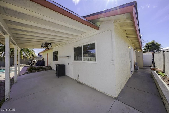 view of patio featuring a fenced backyard