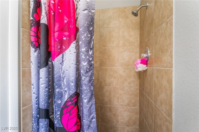 full bathroom with tiled shower