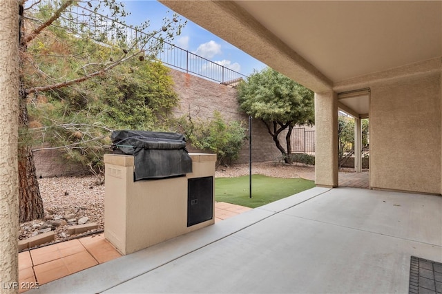 view of patio with fence