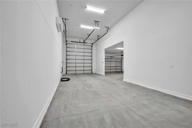 garage with baseboards