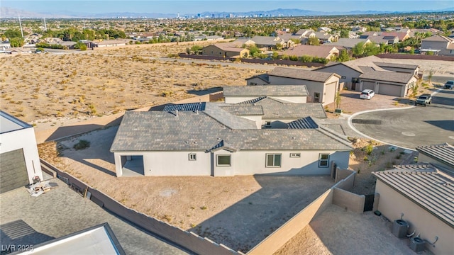 bird's eye view with a residential view