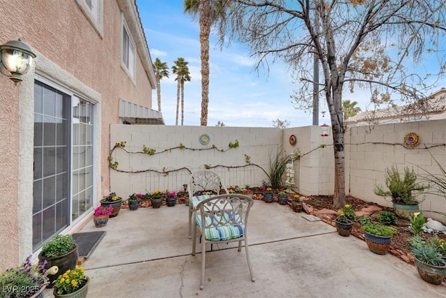 view of patio / terrace with a fenced backyard