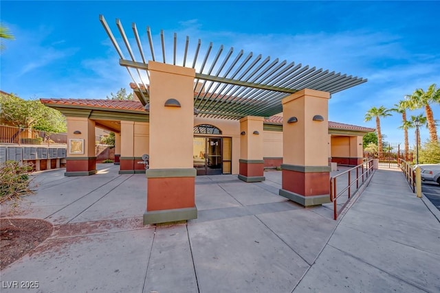 view of community with a patio area