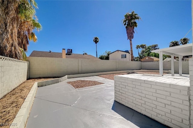 view of patio / terrace with a fenced backyard