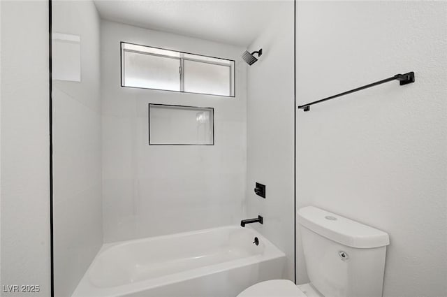 full bath featuring toilet and shower / tub combination