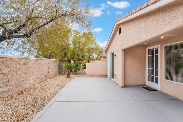 view of patio / terrace with a fenced backyard