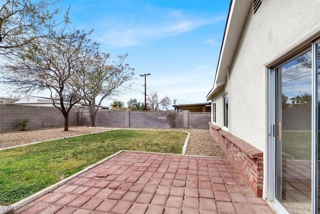 view of patio / terrace with a fenced backyard