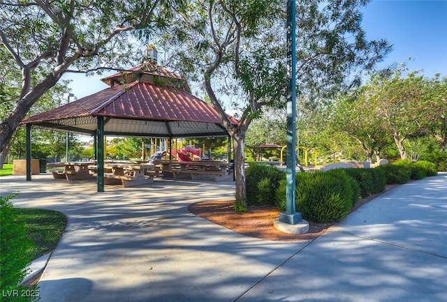 view of home's community featuring a gazebo