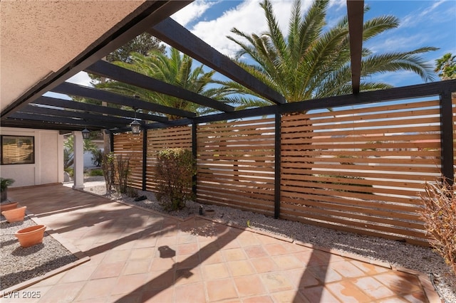 view of patio / terrace with a pergola