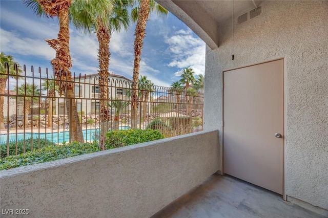 balcony with visible vents