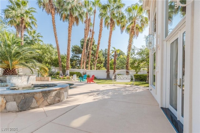 view of patio with fence