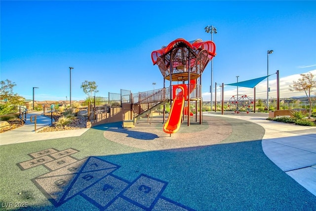 view of community jungle gym