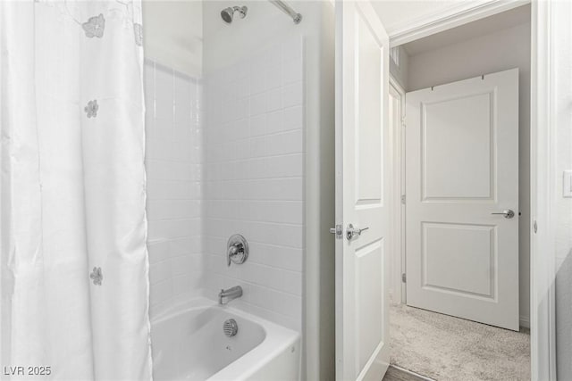 bathroom featuring shower / bath combination with curtain