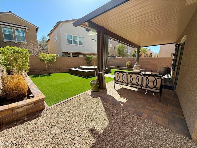 view of patio / terrace with a fenced backyard