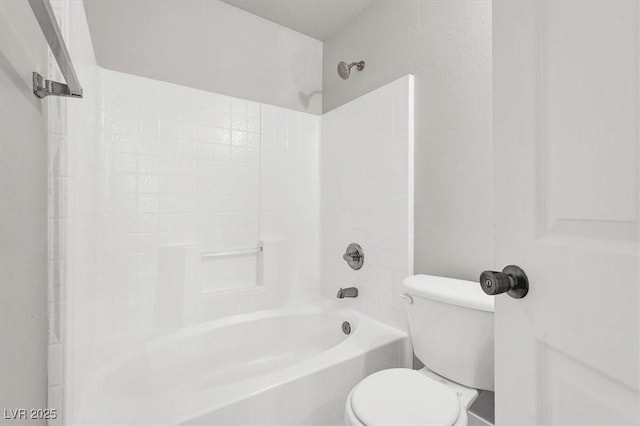 full bathroom with bathtub / shower combination and toilet