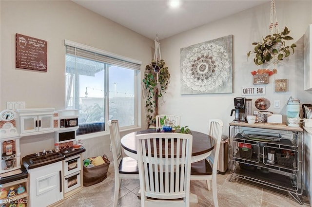 view of tiled dining area