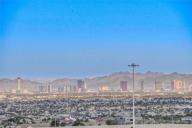 city view with a mountain view