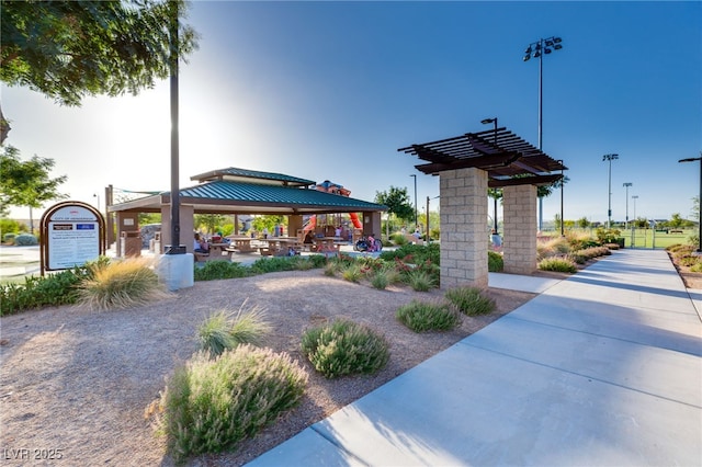 view of property's community featuring a gazebo