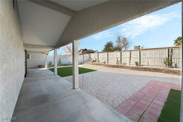 view of patio / terrace featuring a fenced backyard