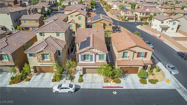 aerial view featuring a residential view