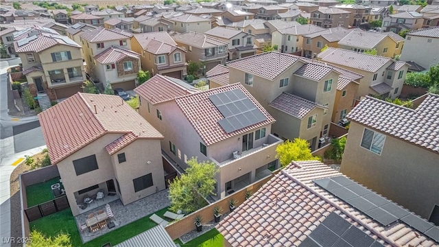 bird's eye view with a residential view