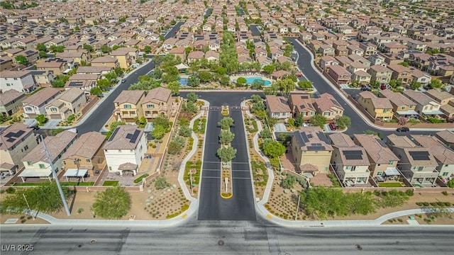 bird's eye view with a residential view