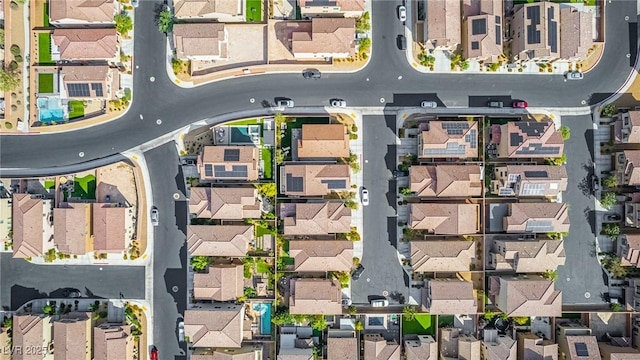 aerial view with a residential view